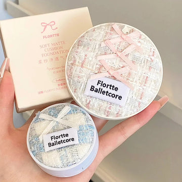 FLORTTE Air Cushion Concealer Foundation for Dry Skin - Moisturizing Long-Lasting Makeup Cream with Oil Control