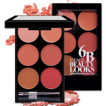 6-Color Blush & Contour Palette - Glits & Glam