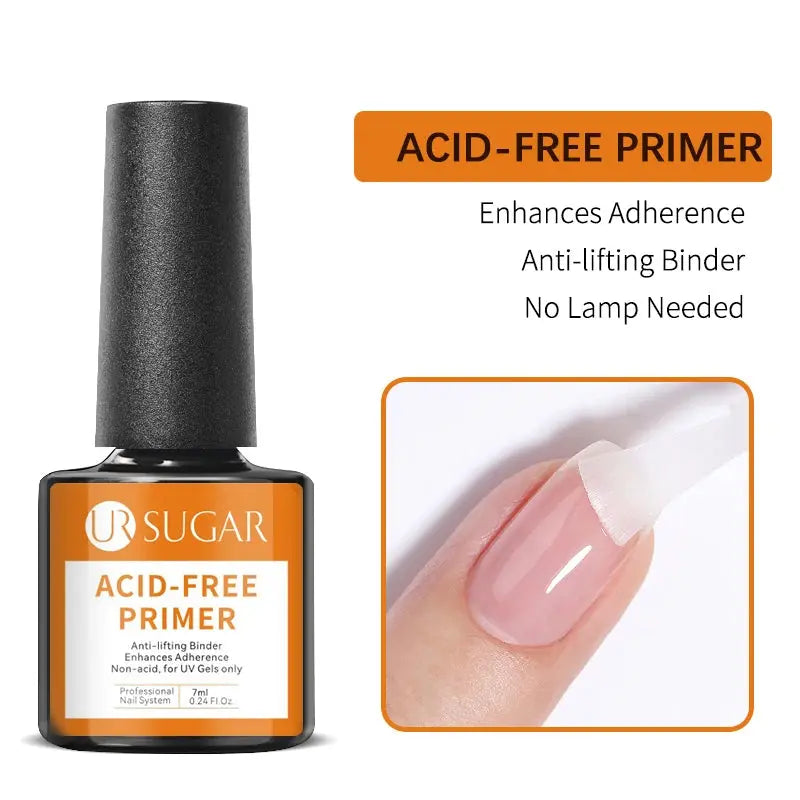 UR SUGAR 7ml Nude Crystal Rubber Base Gel Natural Color Semi Permanent Soak off UV LED Gel Nail Art Varnish - Glits & Glam