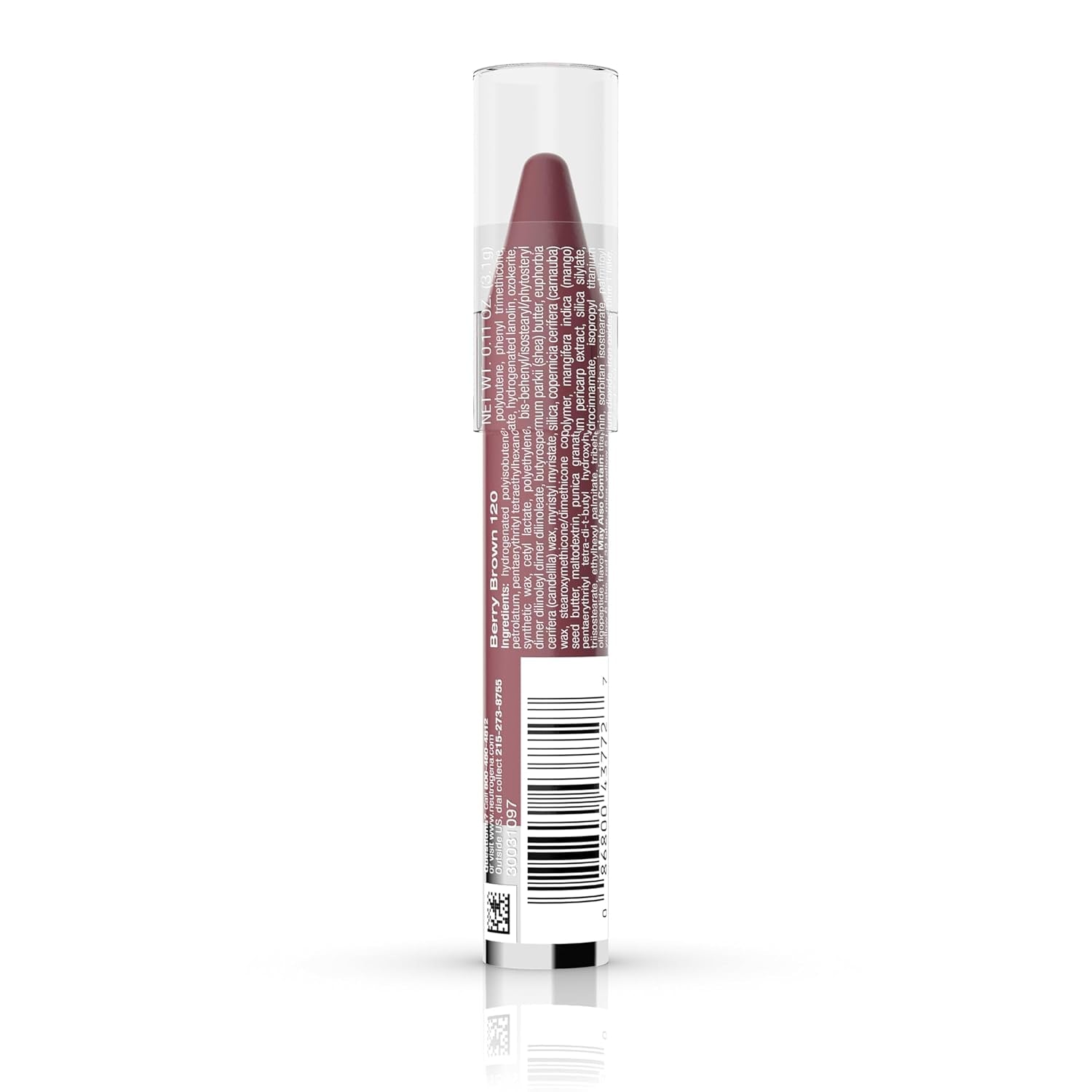 Moisturesmooth Color Stick for Lips, Moisturizing and Conditioning Lipstick with a Balm-Like Formula, Nourishing Shea Butter and Fruit Extracts, 120 Berry Brown, 011 Oz Pack of 1