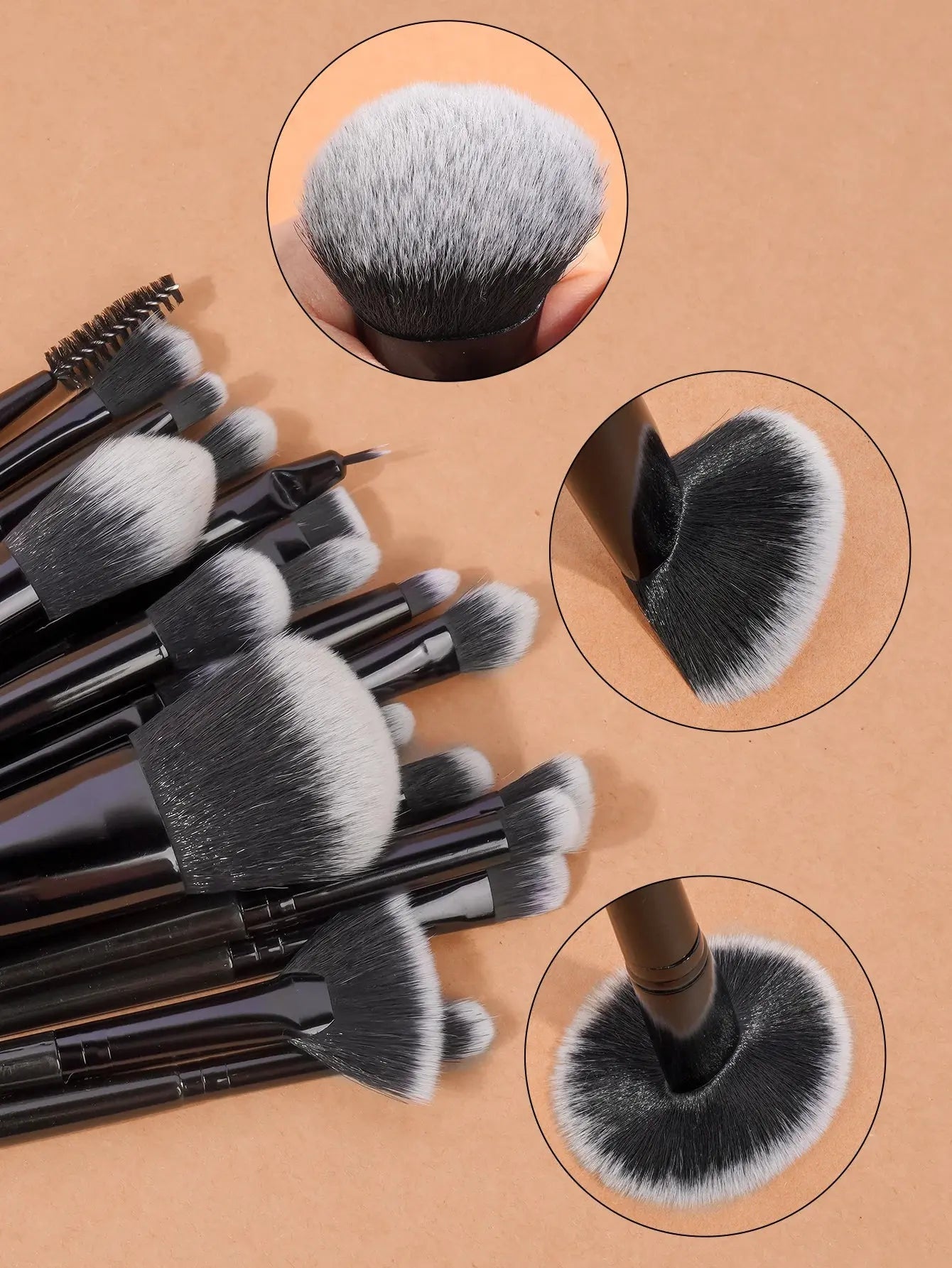 29pcs Makeup Tool Kit 20 Pcs Makeup Brushes+9 Pc Makeup Sponge Air Cushion Powder Puff Finger Puff Set Portable Makeup Tool - Glits & Glam