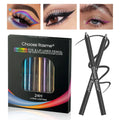 12 Colors Set Glitter & Shimmer Eyeliner Stick Pack - Long-Wearing Blue Tone Eyeliner Pencil with Smooth Application - Versatile - Glits & Glam
