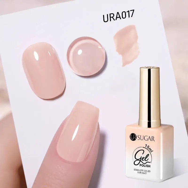 UR SUGAR 15ml Champagne Gold Sliver Reflective Glitter Gel Nail Polish Varnish Semi Permanent Soak Off UV Gel For Manicure Art - Glits & Glam