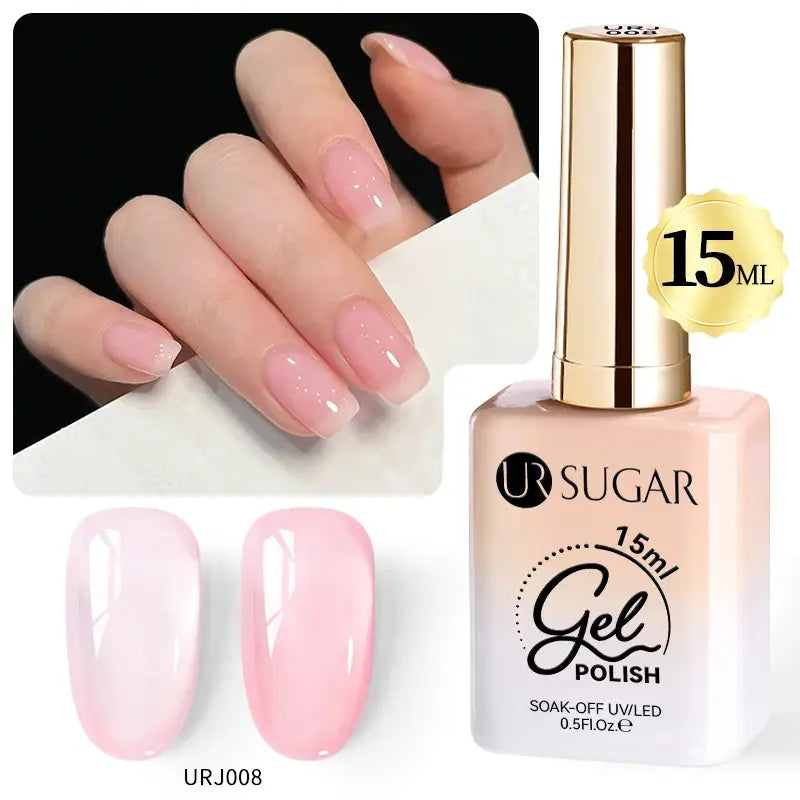 UR SUGAR 15ml Champagne Gold Sliver Reflective Glitter Gel Nail Polish Varnish Semi Permanent Soak Off UV Gel For Manicure Art - Glits & Glam