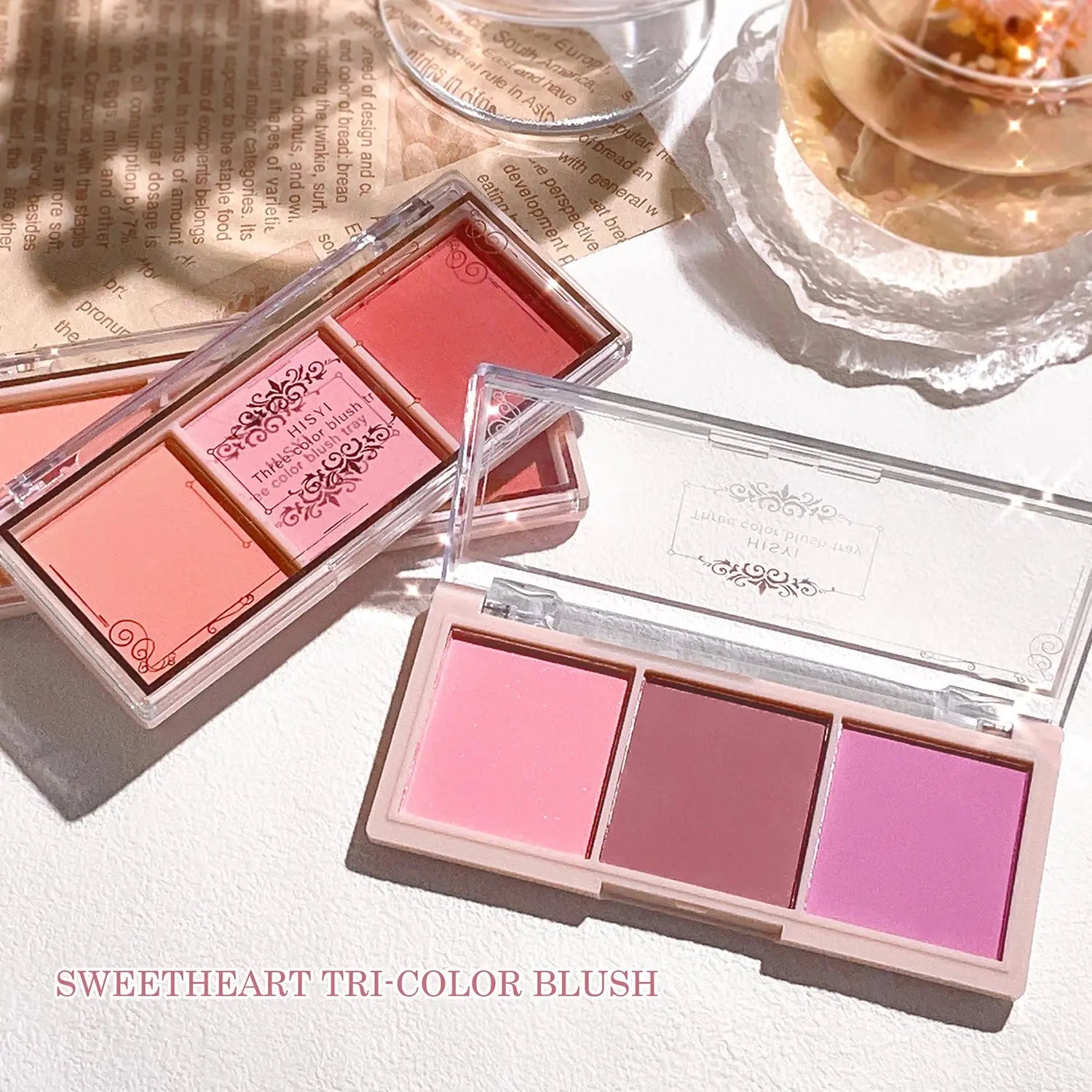 HISYI Three-Color Blush Palette - Glits & Glam