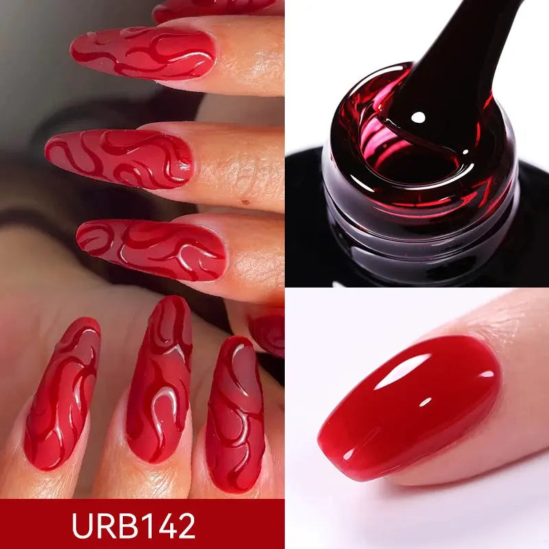 UR SUGAR 7ml Nude Crystal Rubber Base Gel Natural Color Semi Permanent Soak off UV LED Gel Nail Art Varnish - Glits & Glam