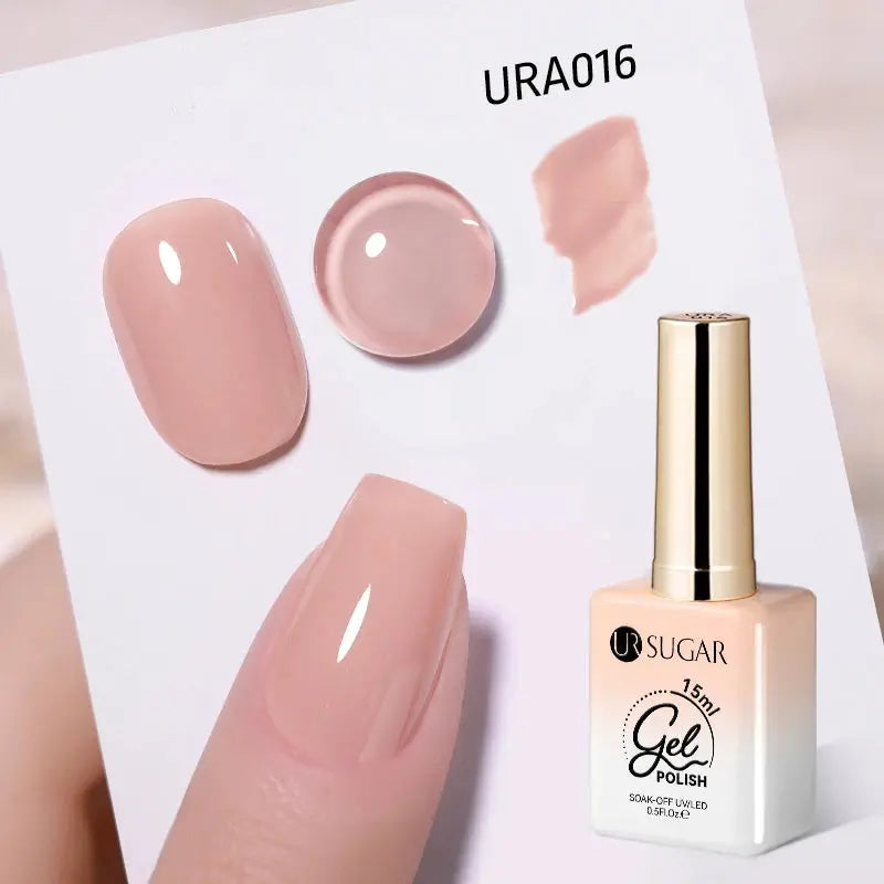 UR SUGAR 15ml Champagne Gold Sliver Reflective Glitter Gel Nail Polish Varnish Semi Permanent Soak Off UV Gel For Manicure Art - Glits & Glam