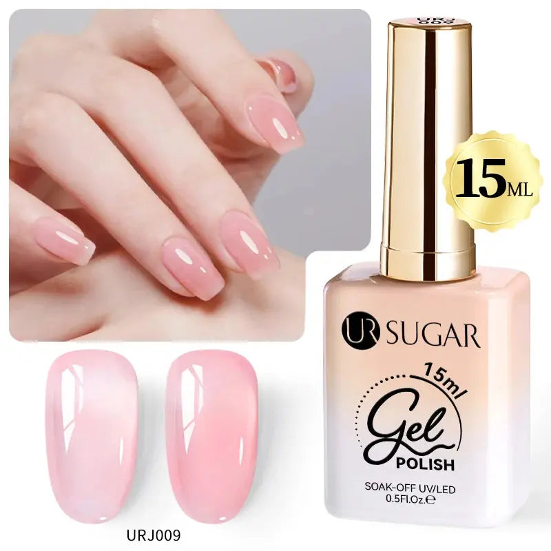 UR SUGAR 15ml Champagne Gold Sliver Reflective Glitter Gel Nail Polish Varnish Semi Permanent Soak Off UV Gel For Manicure Art - Glits & Glam