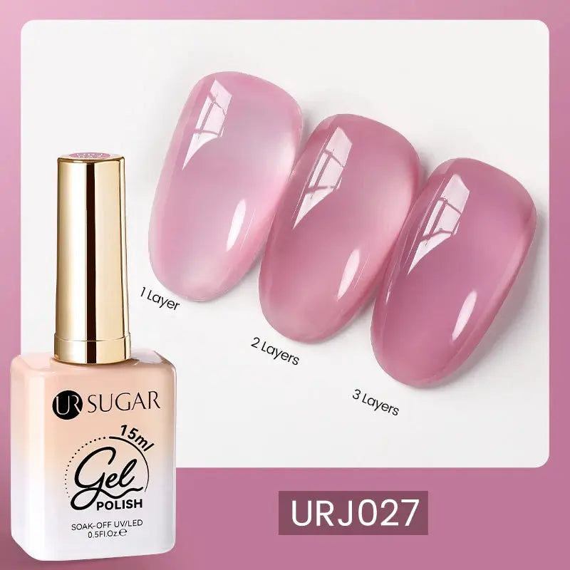 UR SUGAR 15ml Champagne Gold Sliver Reflective Glitter Gel Nail Polish Varnish Semi Permanent Soak Off UV Gel For Manicure Art - Glits & Glam