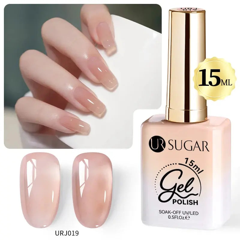 UR SUGAR 15ml Champagne Gold Sliver Reflective Glitter Gel Nail Polish Varnish Semi Permanent Soak Off UV Gel For Manicure Art - Glits & Glam