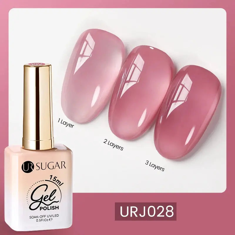 UR SUGAR 15ml Champagne Gold Sliver Reflective Glitter Gel Nail Polish Varnish Semi Permanent Soak Off UV Gel For Manicure Art - Glits & Glam