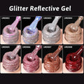 UR SUGAR 15ml Champagne Gold Sliver Reflective Glitter Gel Nail Polish Varnish Semi Permanent Soak Off UV Gel For Manicure Art - Glits & Glam