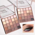 Eyeshadow palette in 25 colors, matte brown nude multi-color eyeshadow, high color rendering, waterproof and sweatproof, daily e - Glits & Glam