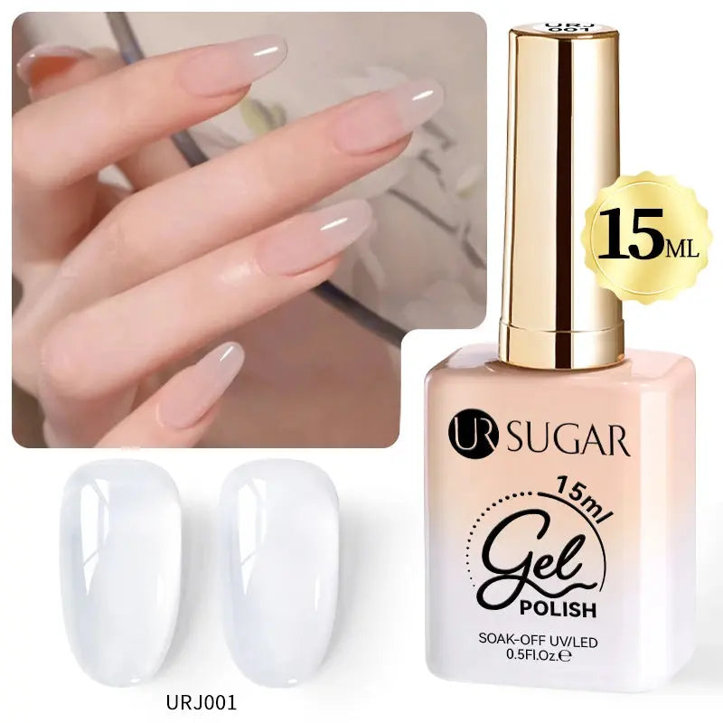 UR SUGAR 15ml Champagne Gold Sliver Reflective Glitter Gel Nail Polish Varnish Semi Permanent Soak Off UV Gel For Manicure Art - Glits & Glam
