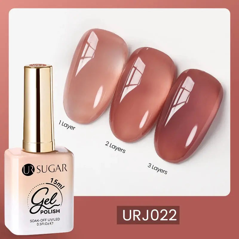 UR SUGAR 15ml Champagne Gold Sliver Reflective Glitter Gel Nail Polish Varnish Semi Permanent Soak Off UV Gel For Manicure Art - Glits & Glam