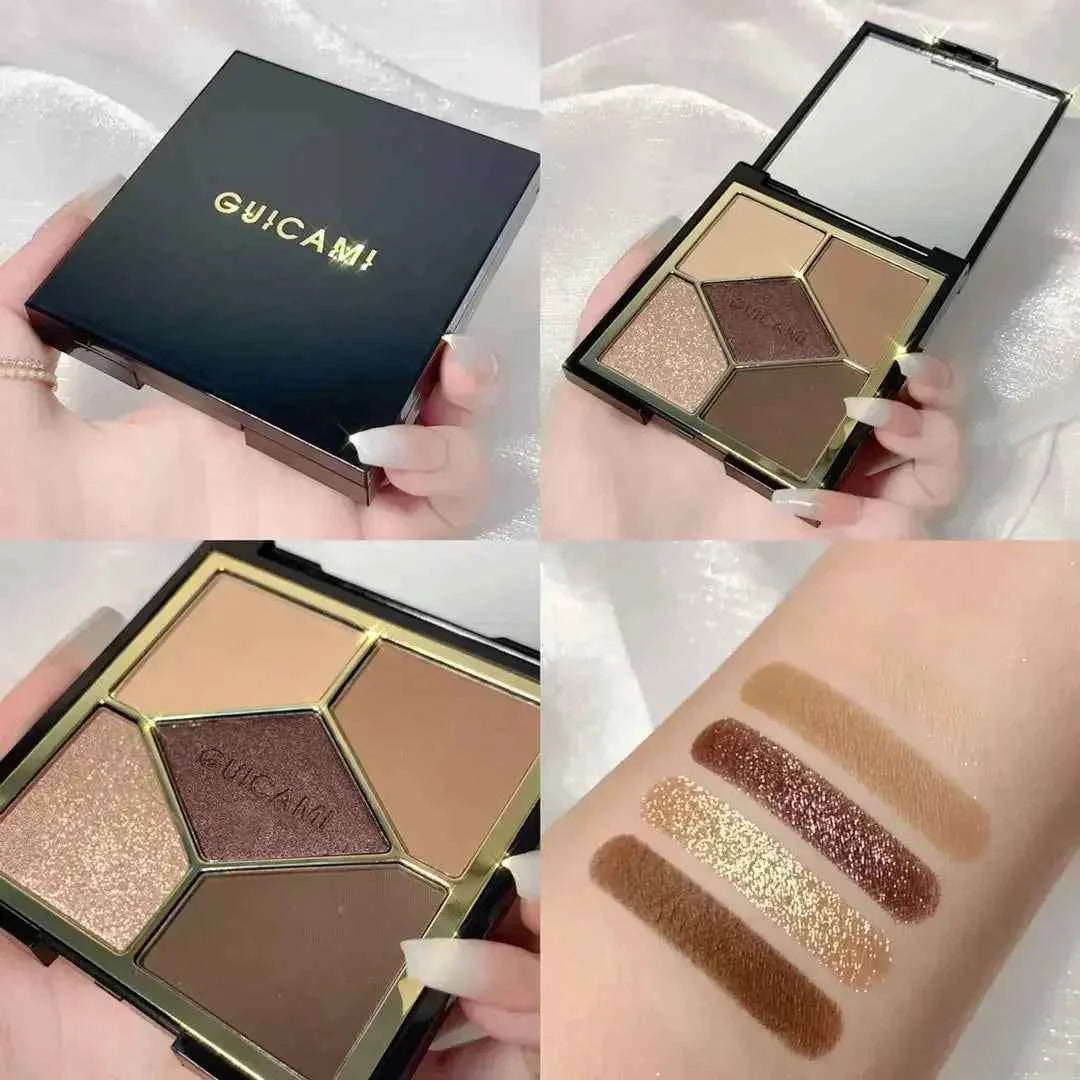 GUICAMI 4 Color Highlight Palette Pearl Blush Face Contour All In One Lasting Water Proof Shadow Makeup Cosmetic