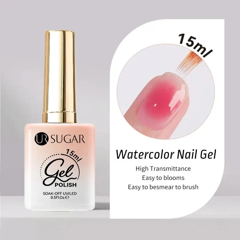 UR SUGAR 15ml Champagne Gold Sliver Reflective Glitter Gel Nail Polish Varnish Semi Permanent Soak Off UV Gel For Manicure Art - Glits & Glam