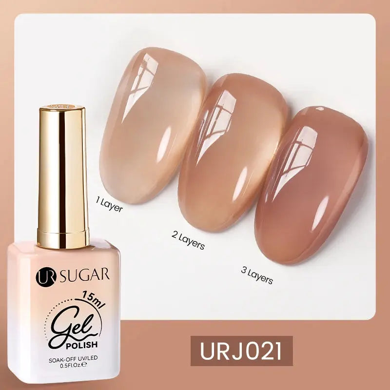UR SUGAR 15ml Champagne Gold Sliver Reflective Glitter Gel Nail Polish Varnish Semi Permanent Soak Off UV Gel For Manicure Art - Glits & Glam
