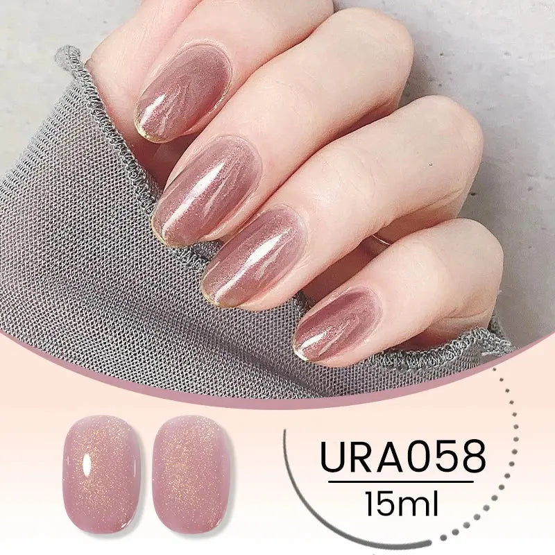 UR SUGAR 15ml Champagne Gold Sliver Reflective Glitter Gel Nail Polish Varnish Semi Permanent Soak Off UV Gel For Manicure Art - Glits & Glam