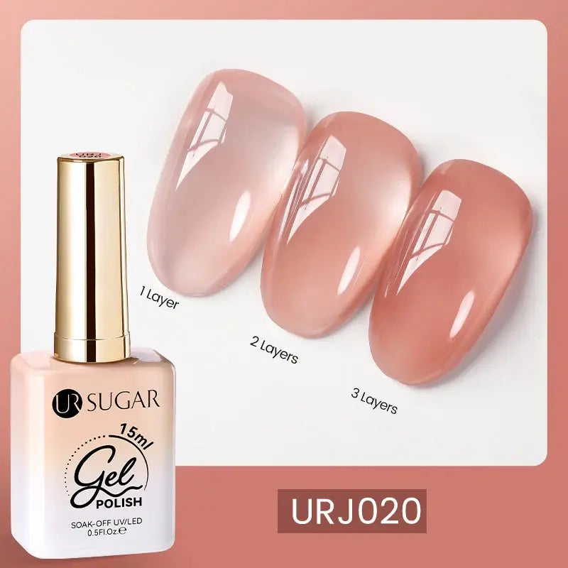 UR SUGAR 15ml Champagne Gold Sliver Reflective Glitter Gel Nail Polish Varnish Semi Permanent Soak Off UV Gel For Manicure Art - Glits & Glam