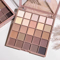 Eyeshadow palette in 25 colors, matte brown nude multi-color eyeshadow, high color rendering, waterproof and sweatproof, daily e - Glits & Glam