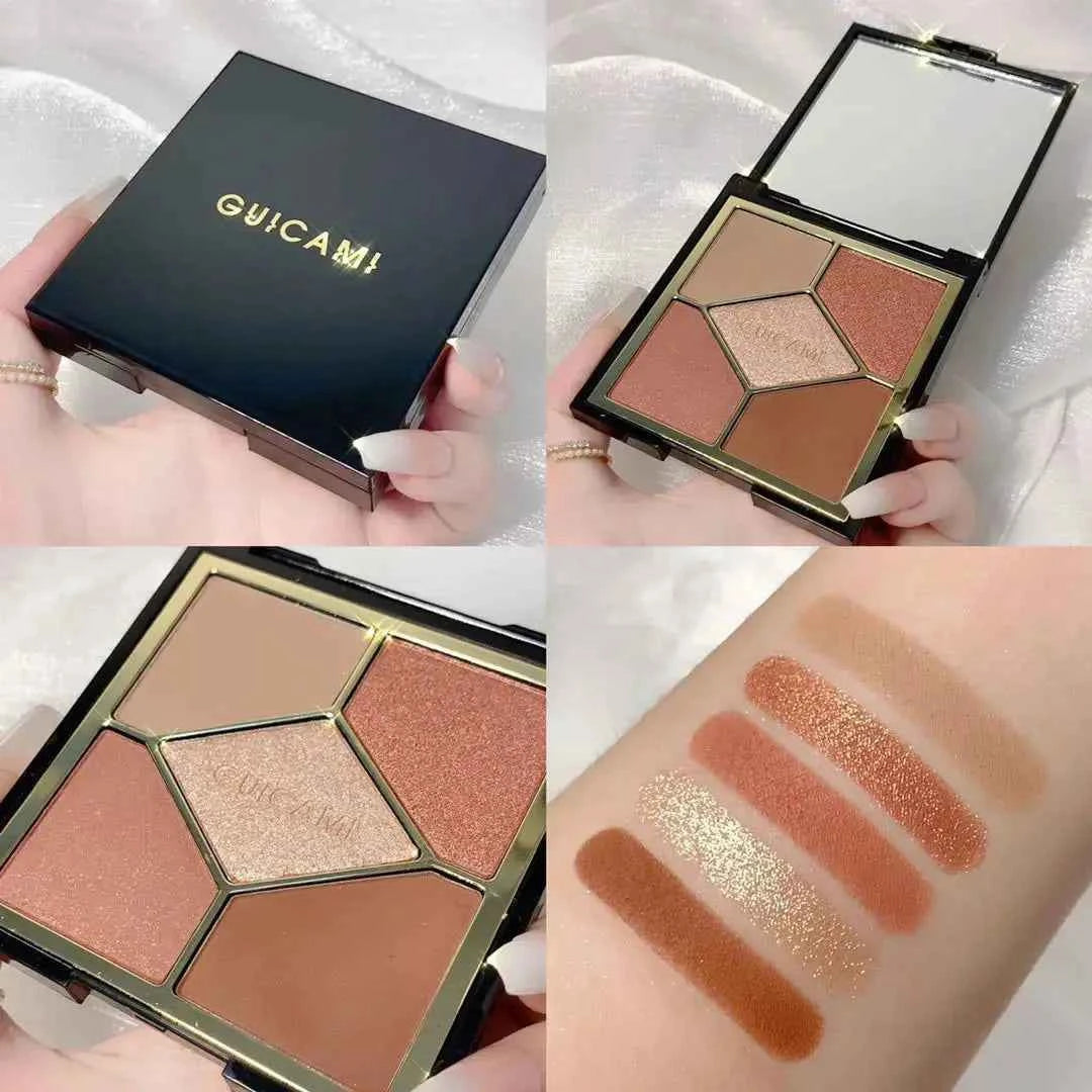 GUICAMI 4 Color Highlight Palette Pearl Blush Face Contour All In One Lasting Water Proof Shadow Makeup Cosmetic