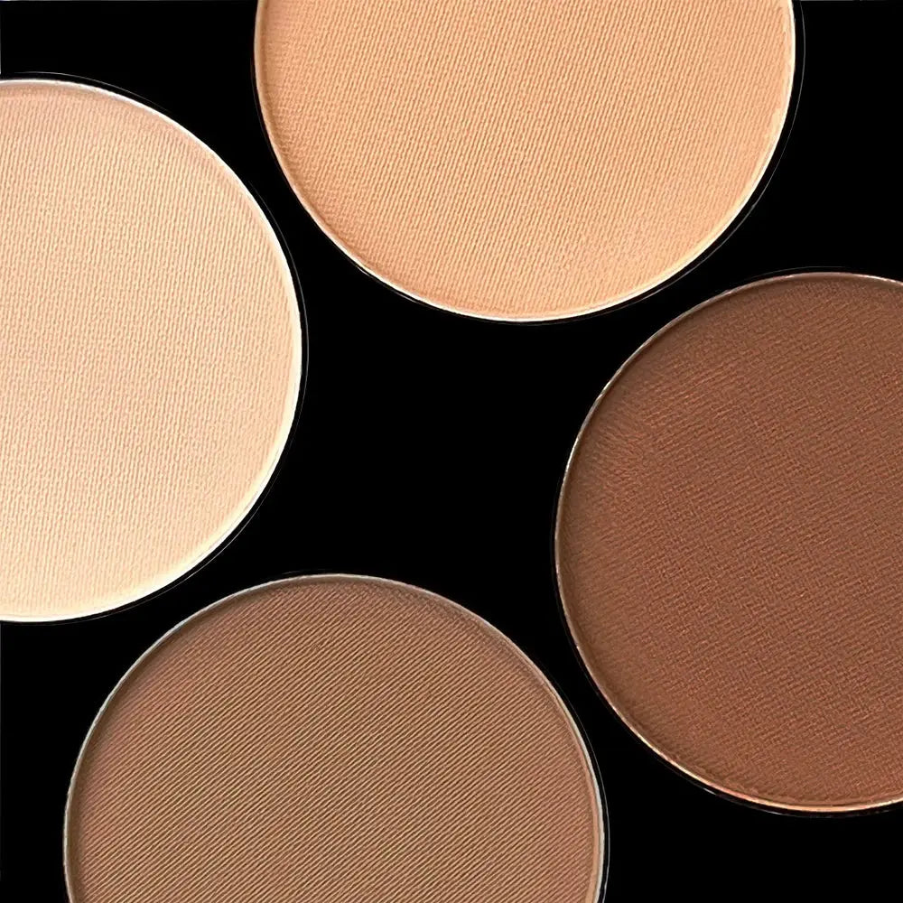 6 Colors Highlight Contouring Powder Palette Face Shadow Contouring Powder Makeup Palette With Brush Face Bronzer Color Correcti - Glits & Glam
