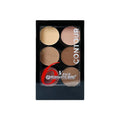 6 Colors Highlight Contouring Powder Palette Face Shadow Contouring Powder Makeup Palette With Brush Face Bronzer Color Correcti - Glits & Glam