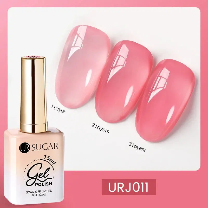 UR SUGAR 15ml Champagne Gold Sliver Reflective Glitter Gel Nail Polish Varnish Semi Permanent Soak Off UV Gel For Manicure Art - Glits & Glam