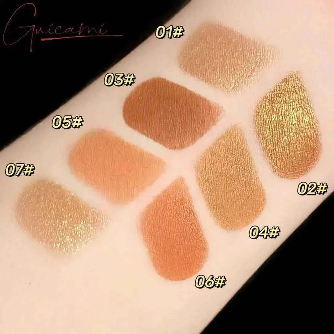 GUICAMI 4 Color Highlight Palette Pearl Blush Face Contour All In One Lasting Water Proof Shadow Makeup Cosmetic