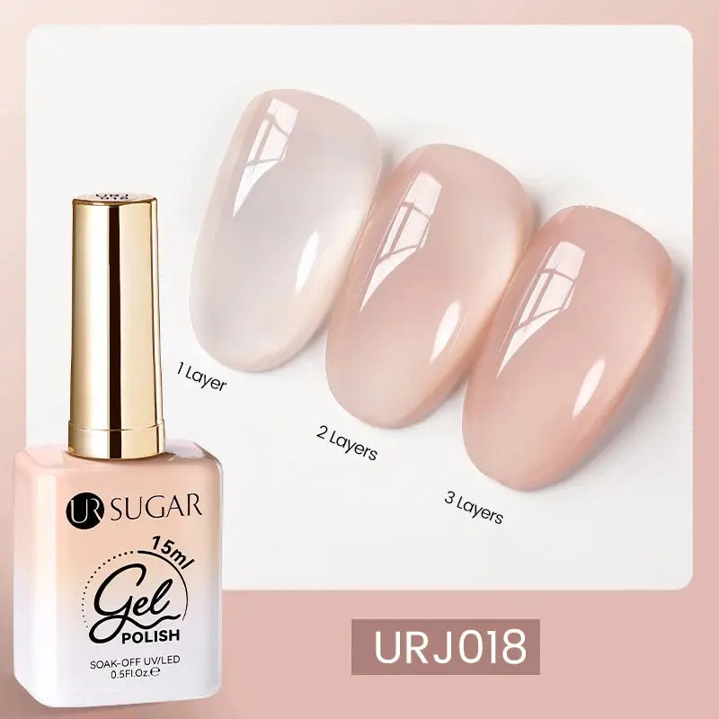 UR SUGAR 15ml Champagne Gold Sliver Reflective Glitter Gel Nail Polish Varnish Semi Permanent Soak Off UV Gel For Manicure Art - Glits & Glam