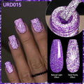 UR SUGAR 15ml Champagne Gold Sliver Reflective Glitter Gel Nail Polish Varnish Semi Permanent Soak Off UV Gel For Manicure Art - Glits & Glam
