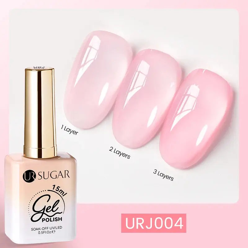 UR SUGAR 15ml Champagne Gold Sliver Reflective Glitter Gel Nail Polish Varnish Semi Permanent Soak Off UV Gel For Manicure Art - Glits & Glam
