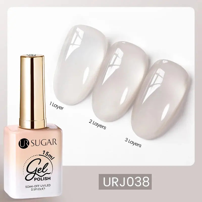 UR SUGAR 15ml Champagne Gold Sliver Reflective Glitter Gel Nail Polish Varnish Semi Permanent Soak Off UV Gel For Manicure Art - Glits & Glam