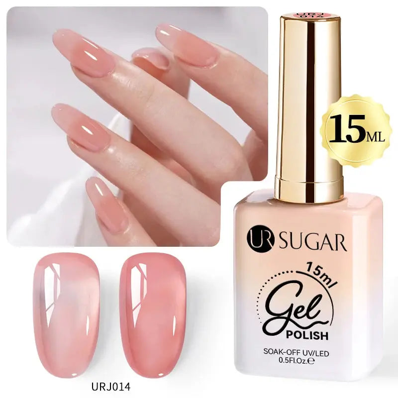 UR SUGAR 15ml Champagne Gold Sliver Reflective Glitter Gel Nail Polish Varnish Semi Permanent Soak Off UV Gel For Manicure Art - Glits & Glam