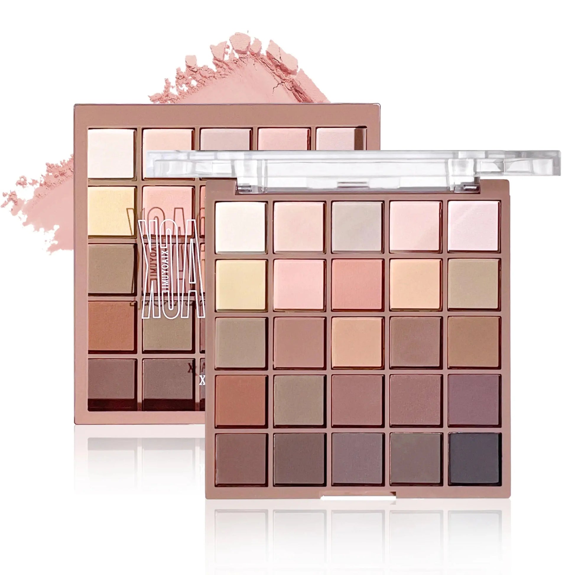Eyeshadow palette in 25 colors, matte brown nude multi-color eyeshadow, high color rendering, waterproof and sweatproof, daily e - Glits & Glam