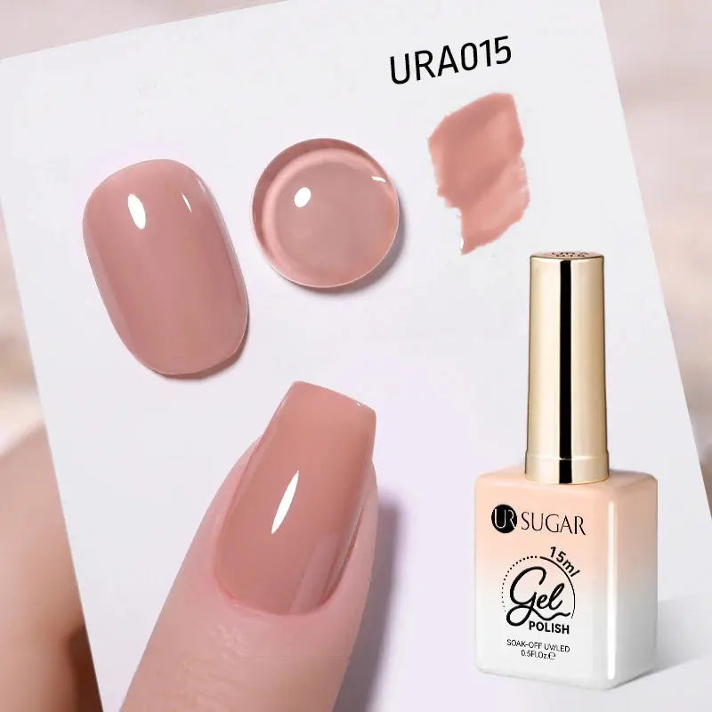 UR SUGAR 15ml Champagne Gold Sliver Reflective Glitter Gel Nail Polish Varnish Semi Permanent Soak Off UV Gel For Manicure Art - Glits & Glam