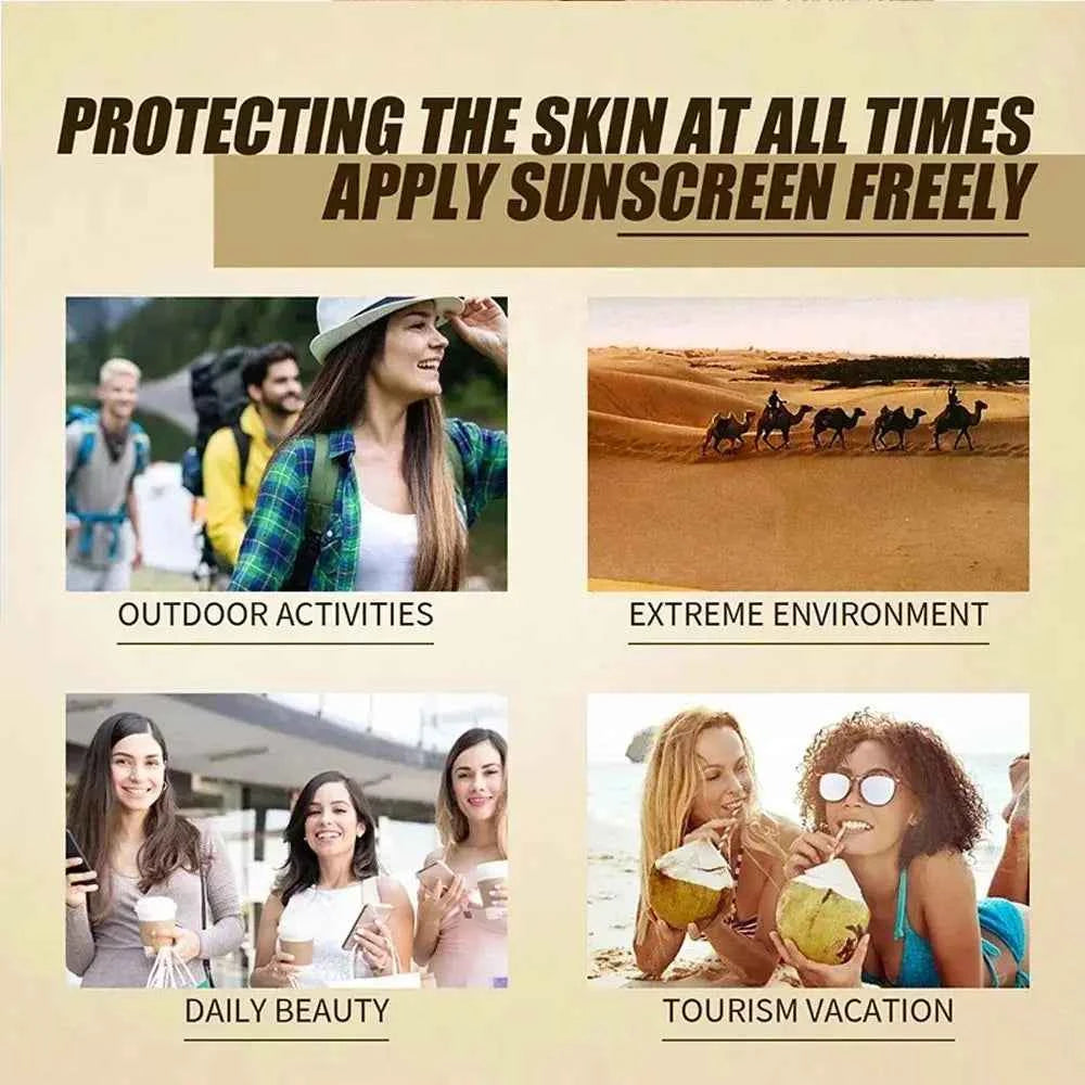 SPF50+++ Korean Rice Sunscreen Lotion Is Durable, Moisturizing, Light and Oil-free, Suitable for Face and Body of All Skin Types