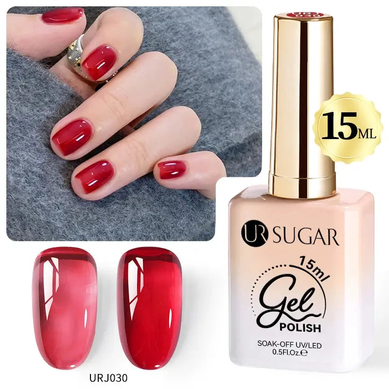 UR SUGAR 15ml Champagne Gold Sliver Reflective Glitter Gel Nail Polish Varnish Semi Permanent Soak Off UV Gel For Manicure Art - Glits & Glam