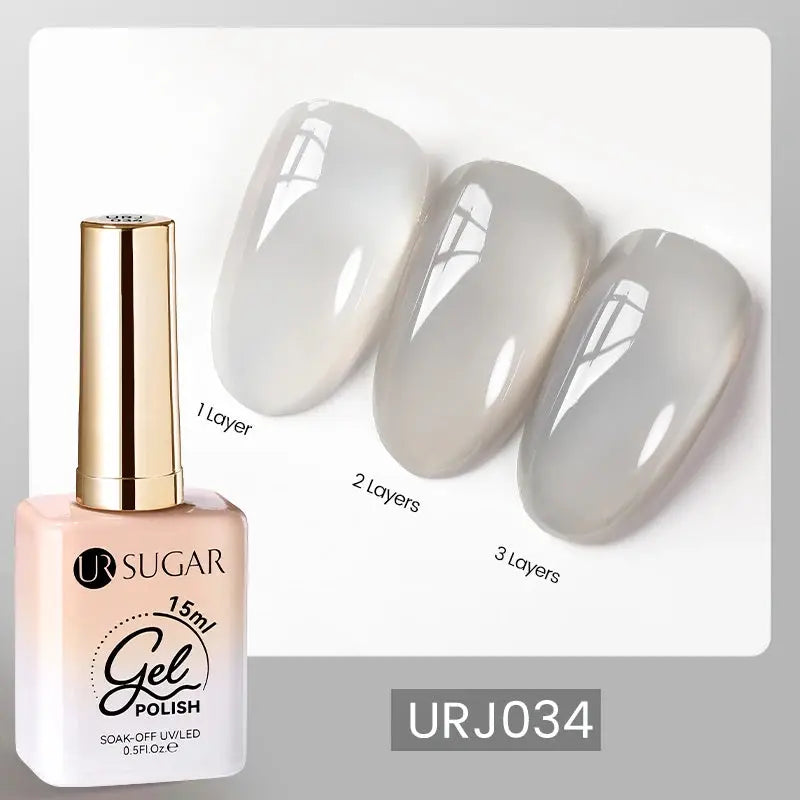 UR SUGAR 15ml Champagne Gold Sliver Reflective Glitter Gel Nail Polish Varnish Semi Permanent Soak Off UV Gel For Manicure Art - Glits & Glam