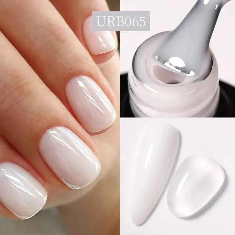 UR SUGAR 7ml Nude Crystal Rubber Base Gel Natural Color Semi Permanent Soak off UV LED Gel Nail Art Varnish