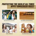 SPF50+++ Korean Rice Sunscreen Lotion Is Durable, Moisturizing, Light and Oil-free, Suitable for Face and Body of All Skin Types