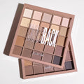 Eyeshadow palette in 25 colors, matte brown nude multi-color eyeshadow, high color rendering, waterproof and sweatproof, daily e - Glits & Glam