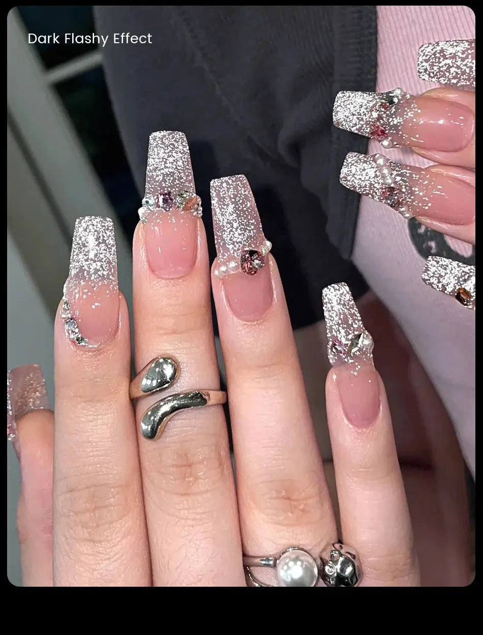 UR SUGAR 15ml Champagne Gold Sliver Reflective Glitter Gel Nail Polish Varnish Semi Permanent Soak Off UV Gel For Manicure Art - Glits & Glam