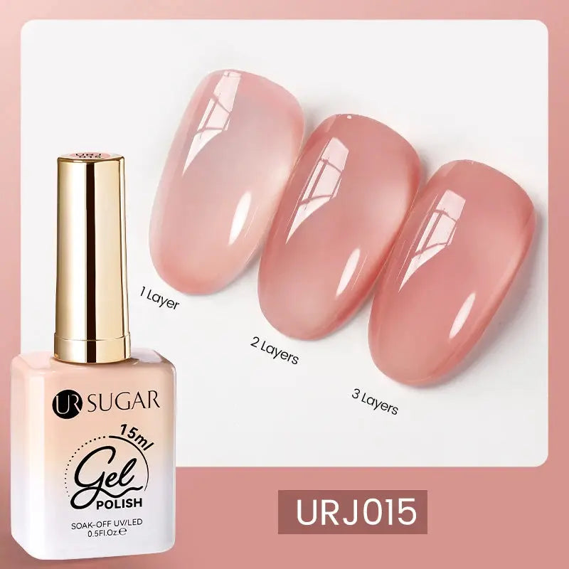 UR SUGAR 15ml Champagne Gold Sliver Reflective Glitter Gel Nail Polish Varnish Semi Permanent Soak Off UV Gel For Manicure Art - Glits & Glam