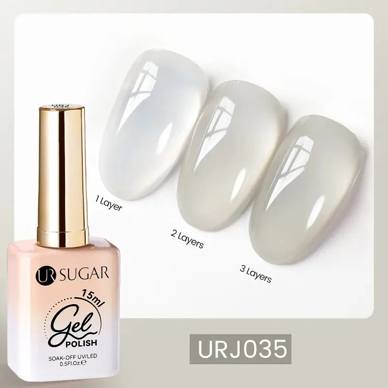 UR SUGAR 15ml Champagne Gold Sliver Reflective Glitter Gel Nail Polish Varnish Semi Permanent Soak Off UV Gel For Manicure Art - Glits & Glam
